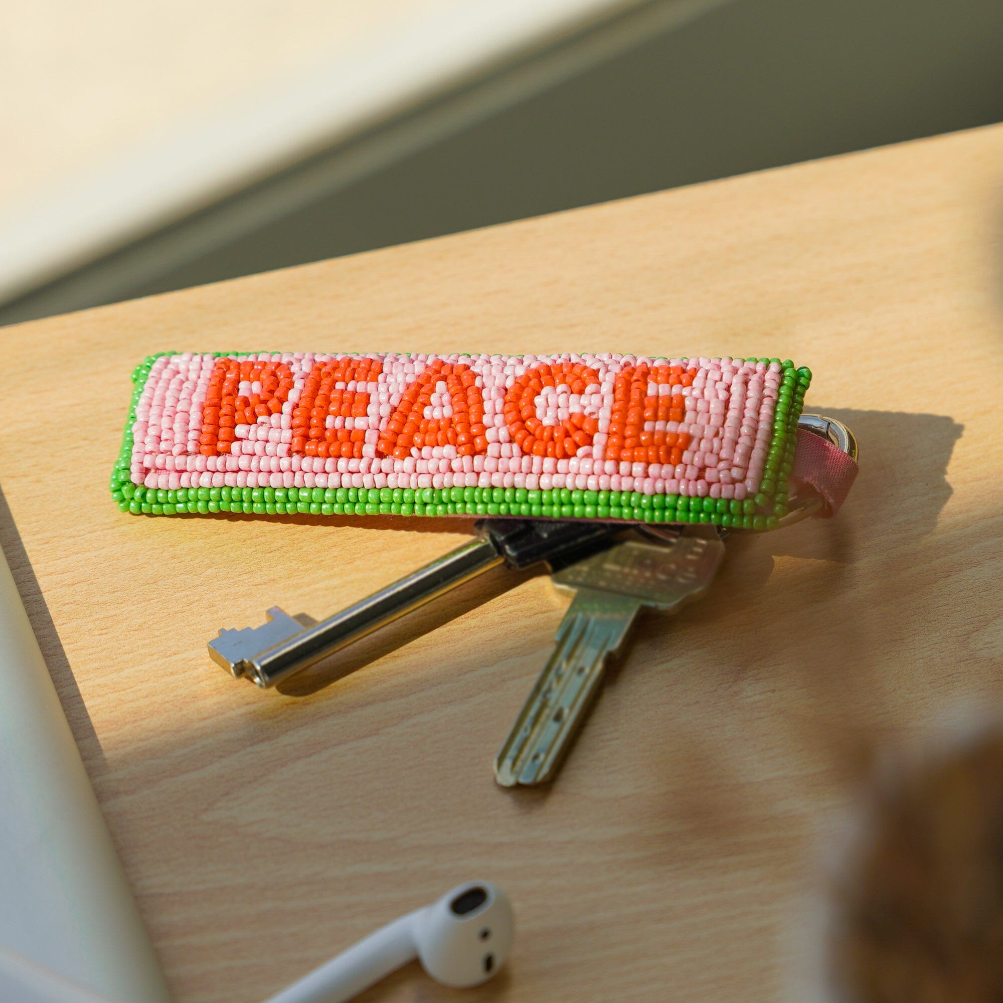 Schlüsselanhänger Perlen "Peace" Schlüsselanhänger Helio Ferretti 
