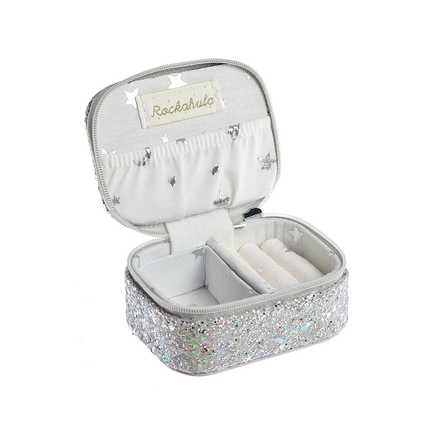 Schmuckbox "Confetti Glitter Silver Mini" Rockahula 