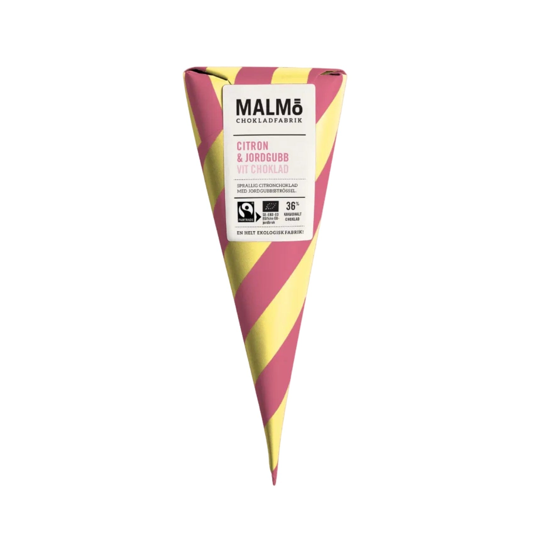 Schokoladenkonfekt "Zitrone & Erdbeere, weiße Schokolade" Süßigkeit Malmö chokladfabrik 