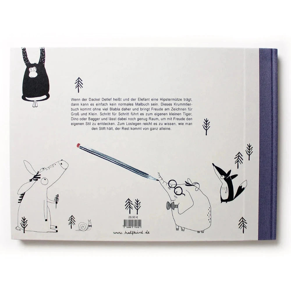 Schritt für Schritt Malbuch "Krummtier" Malbuch Halfbird 