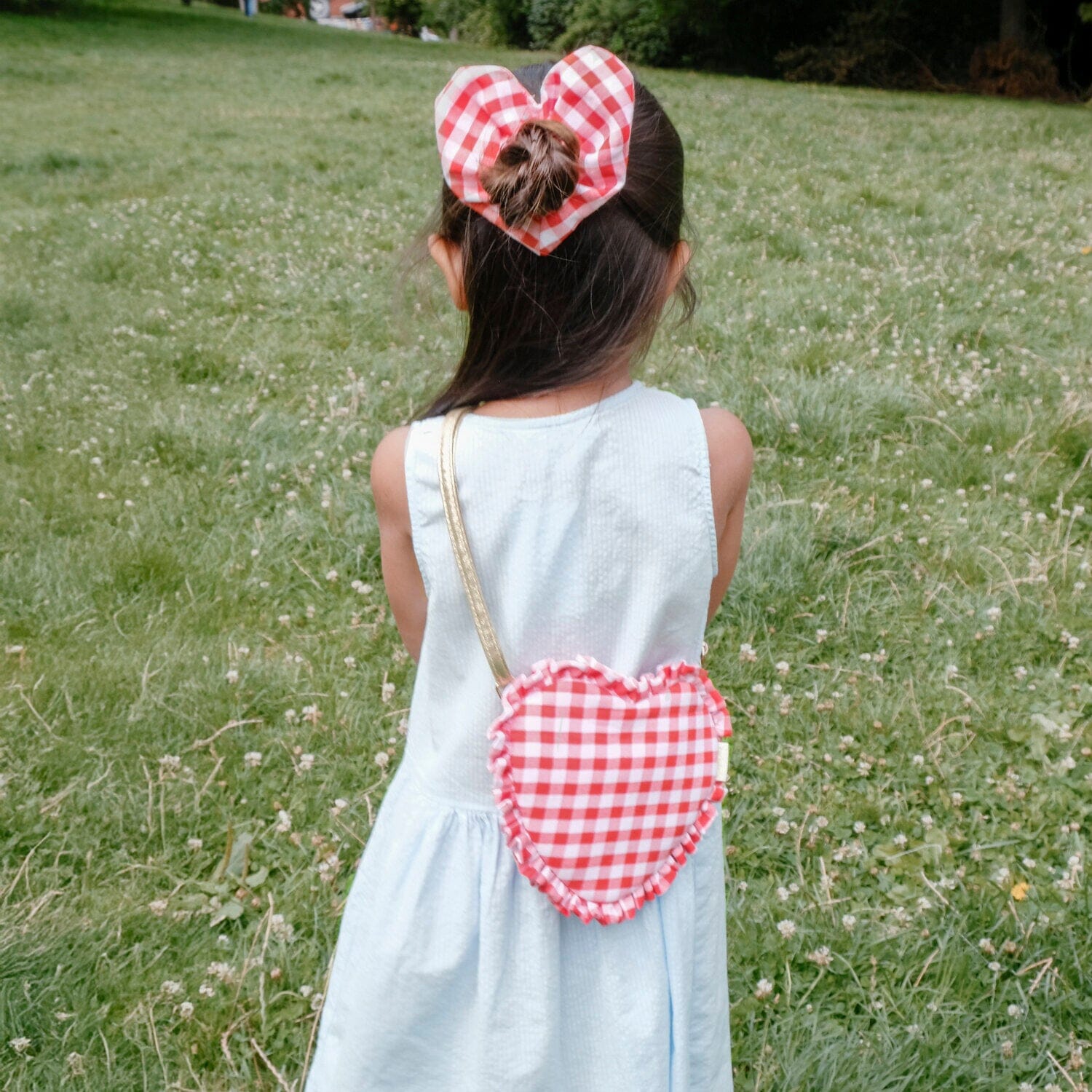Scrunchie "Gingham Love Heart" Scrunchies Rockahula 