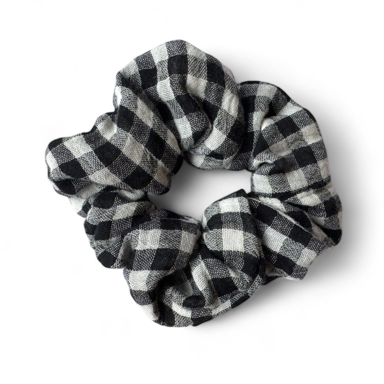 Scrunchie Maxi Scrunchies Matsch mit Sahne Karo (Vichy) Schwarz 