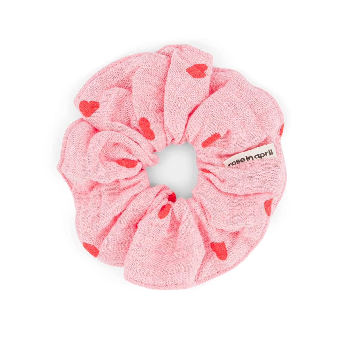 Scrunchie Musselin "CHOUCHOU" Scrunchies Rose in April Rosa Herzen 