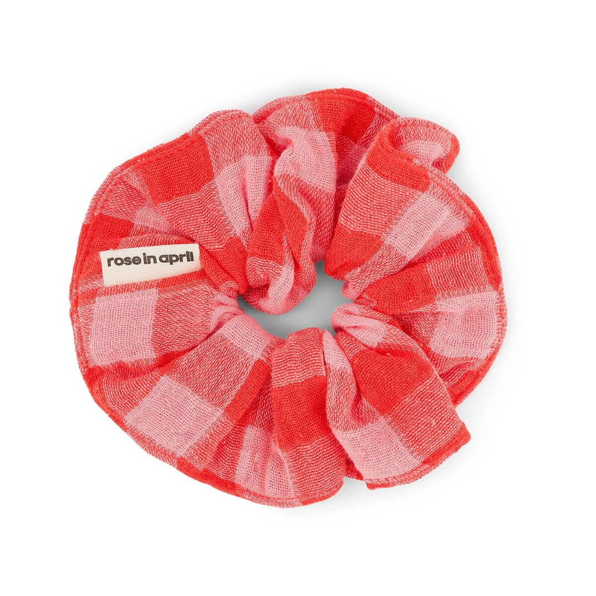 Scrunchie Musselin "CHOUCHOU" Scrunchies Rose in April Vichy Rose/Pink 
