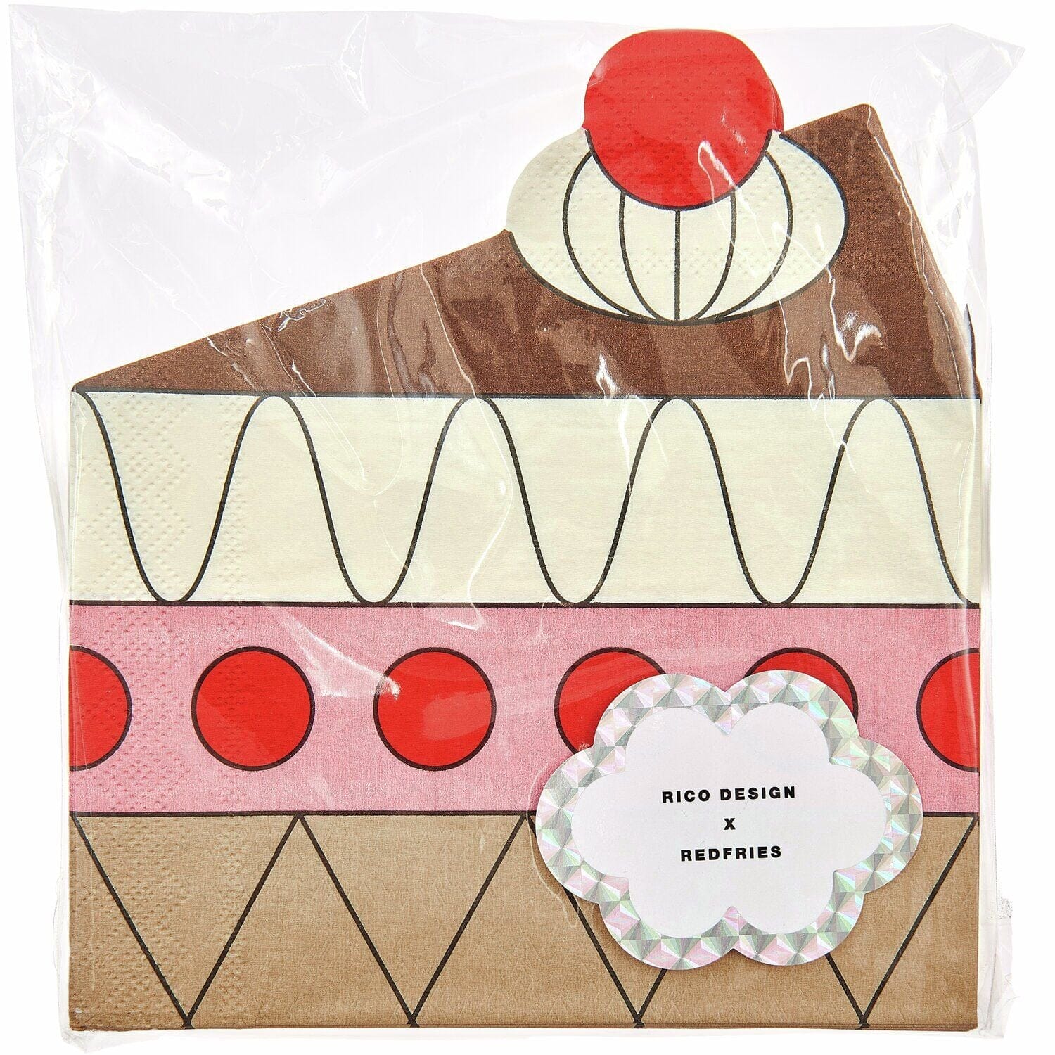 Servietten "Kuchenstück" Serviette Rico Design 