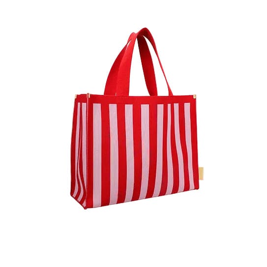 Shopper "knitted stripes" Shopper Sticky Sis Club cerise+ballet 