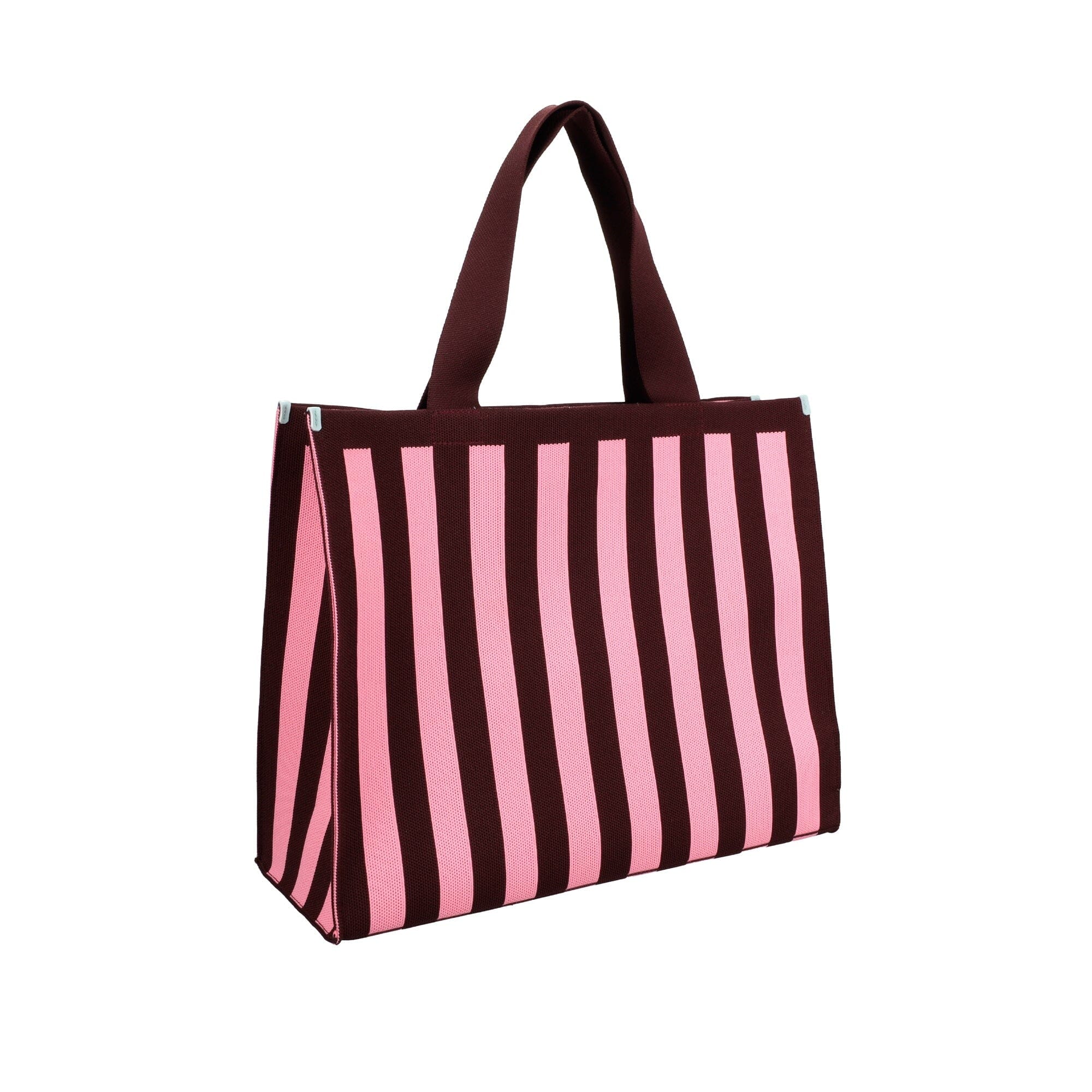 Shopper "knitted stripes" Shopper Sticky Sis Club chocolate+bubblegum 
