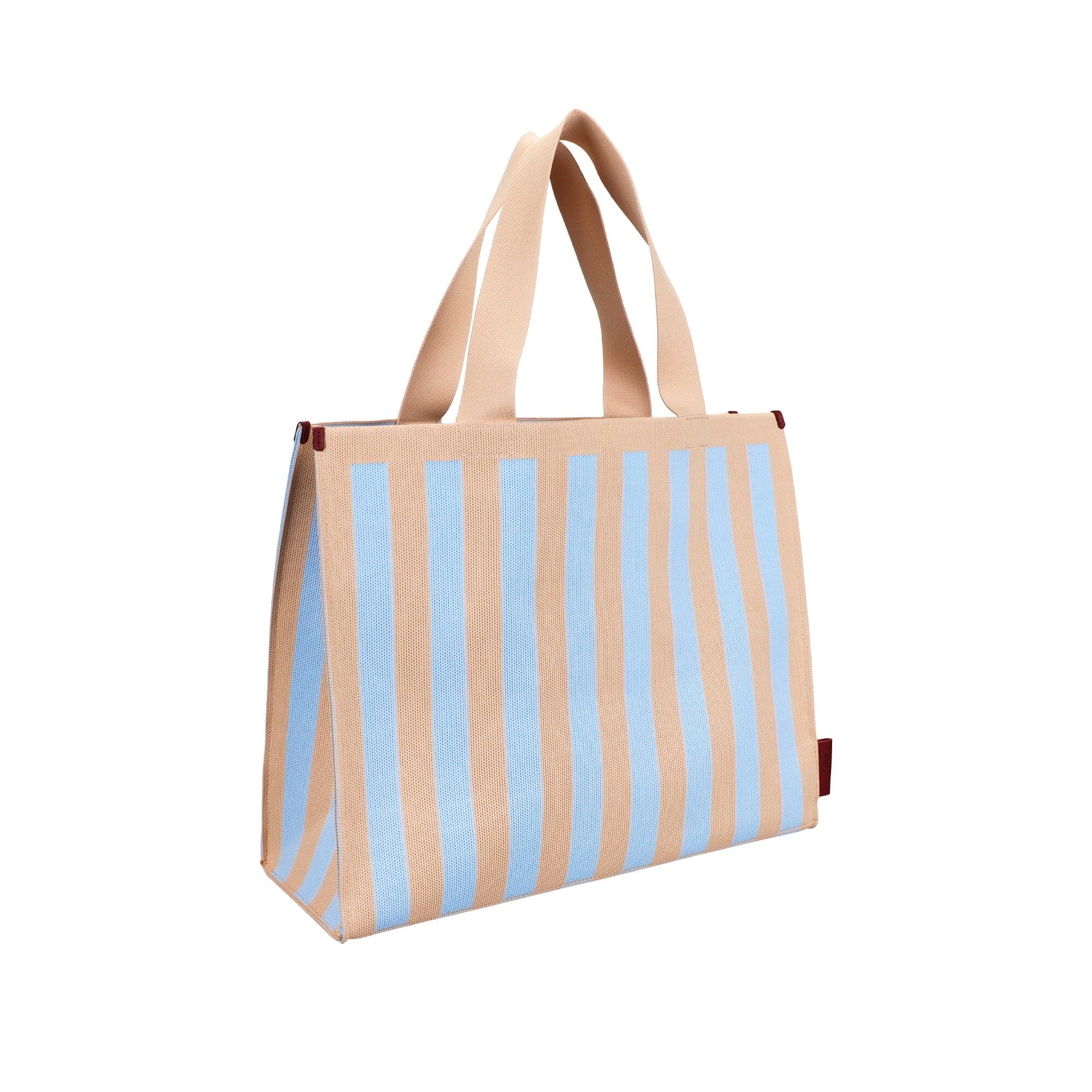 Shopper "knitted stripes" Shopper Sticky Sis Club marzipan+sky 