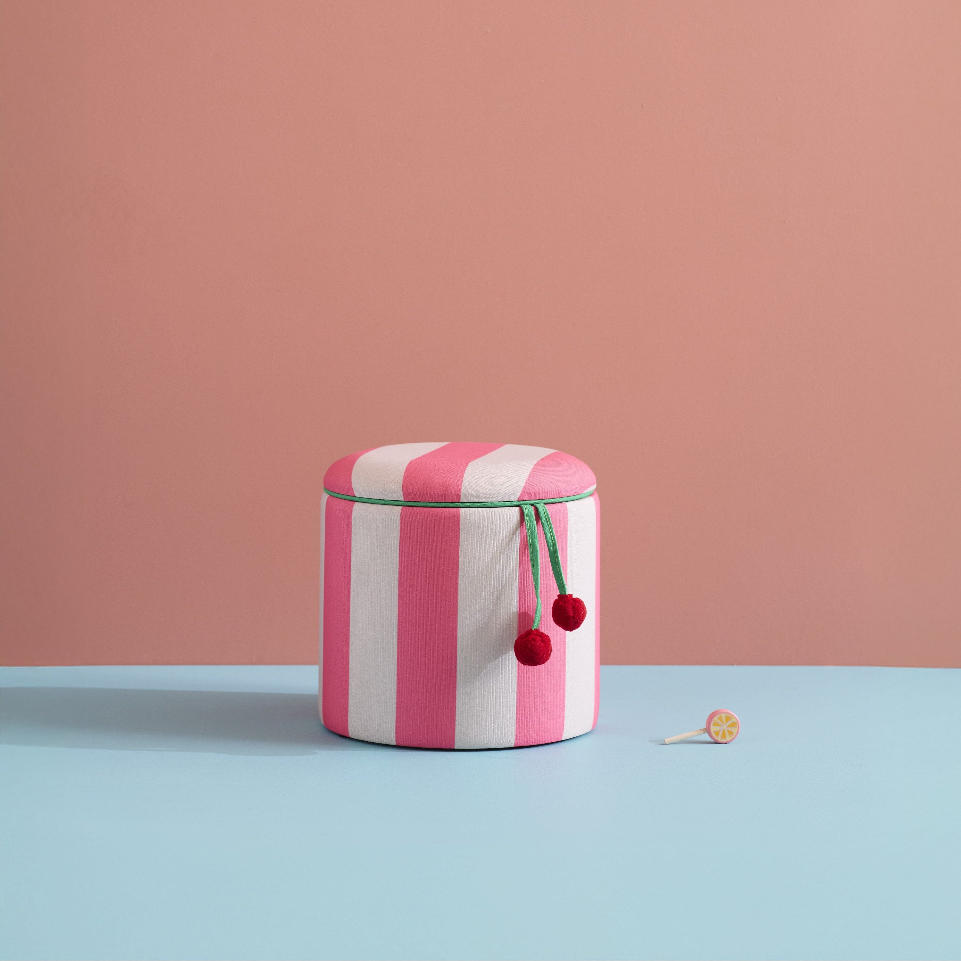 Sitzhocker mit Stauraum "Streifen" Kids Concept 