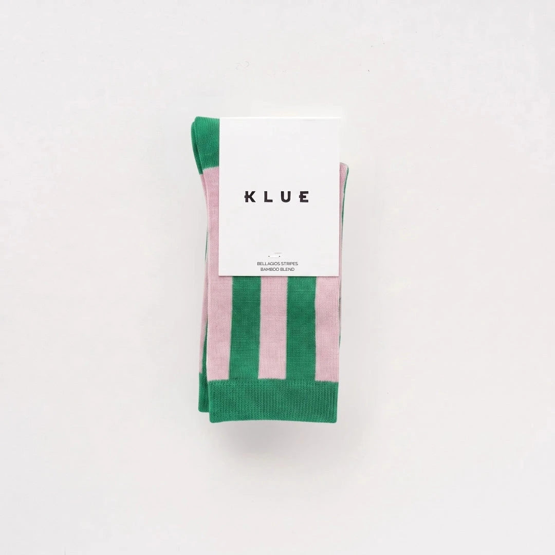 Socken "Blockstreifen" Socken KLUE Grün/Rosa 
