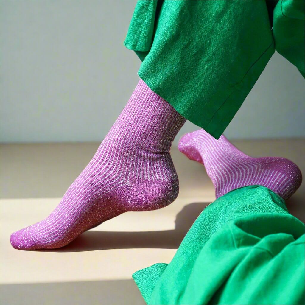 Socken "Glitzer" Socken KLUE Pink 