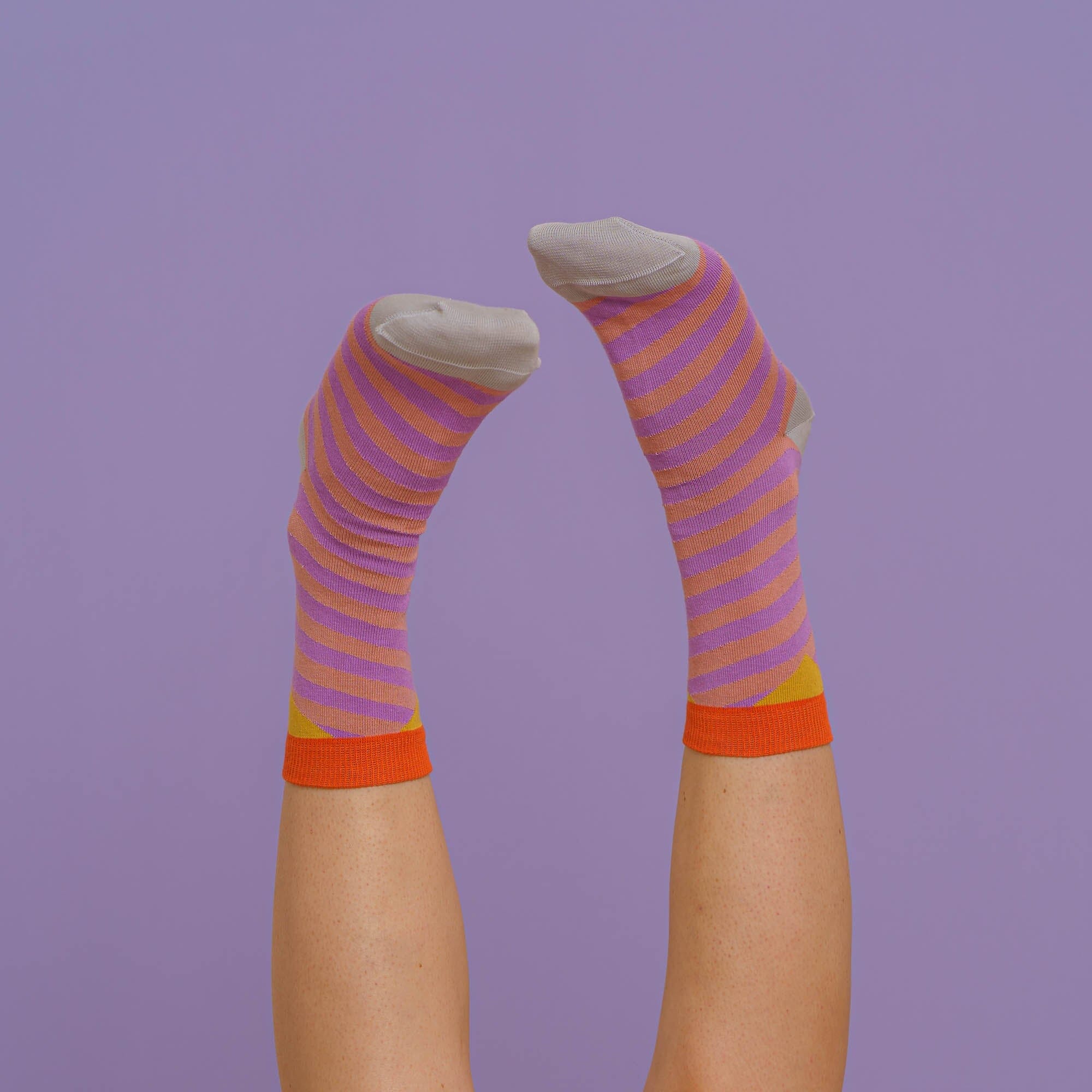 Socken "Streifen Diagonal" Socken NiceNiceNice Lilac 36-39 