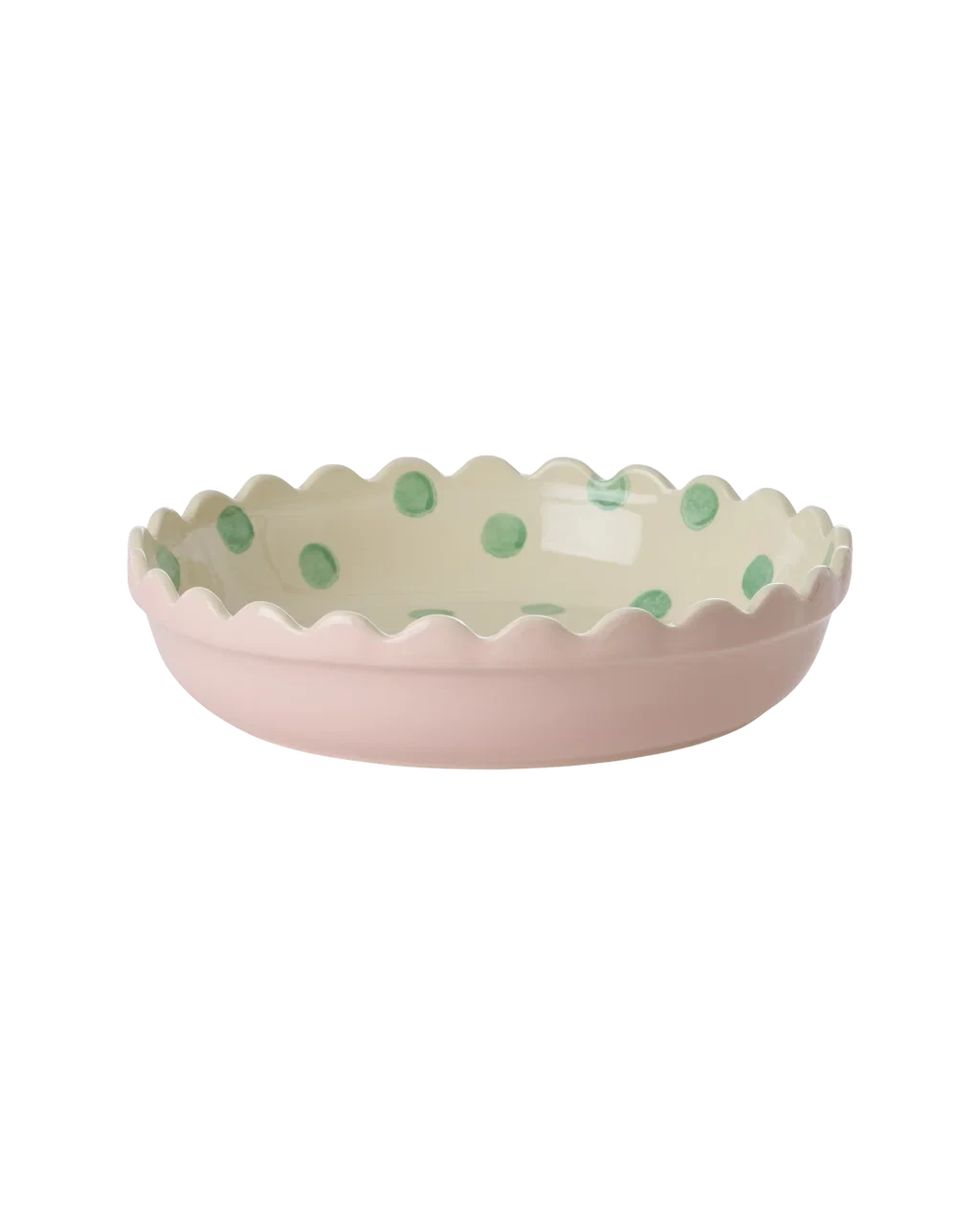 Steingut Kuchenform "Dots klein" Ofenform Rice by Rice 