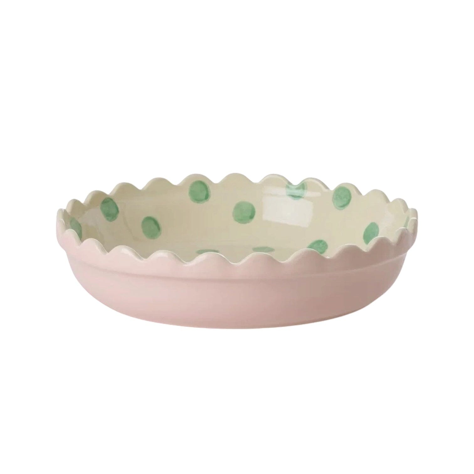 Steingut Kuchenform "Dots klein" Ofenform Rice by Rice 