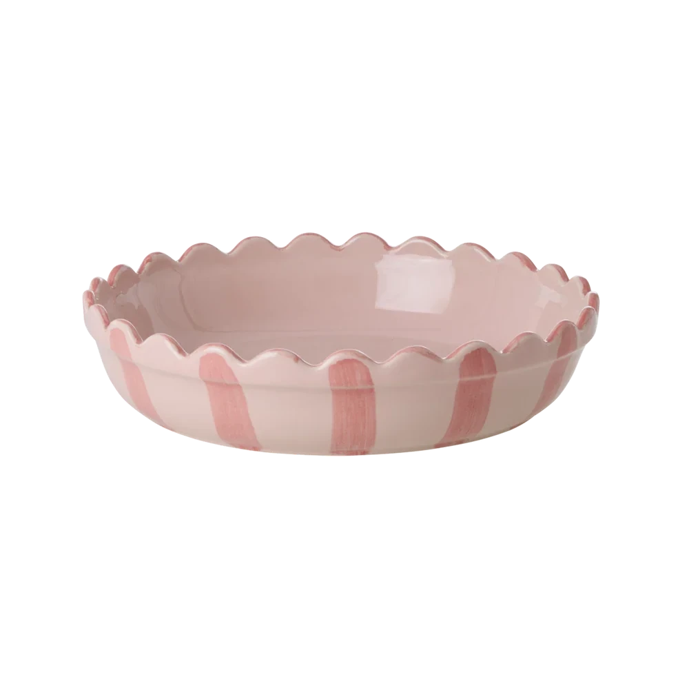 Steingut Kuchenform "Stripes Klein" Decke Rice by Rice 