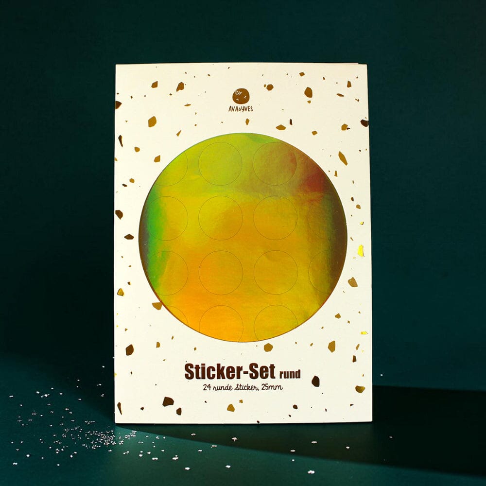 Sticker Set rund "Holo Metallic" Sticker ava&yves 