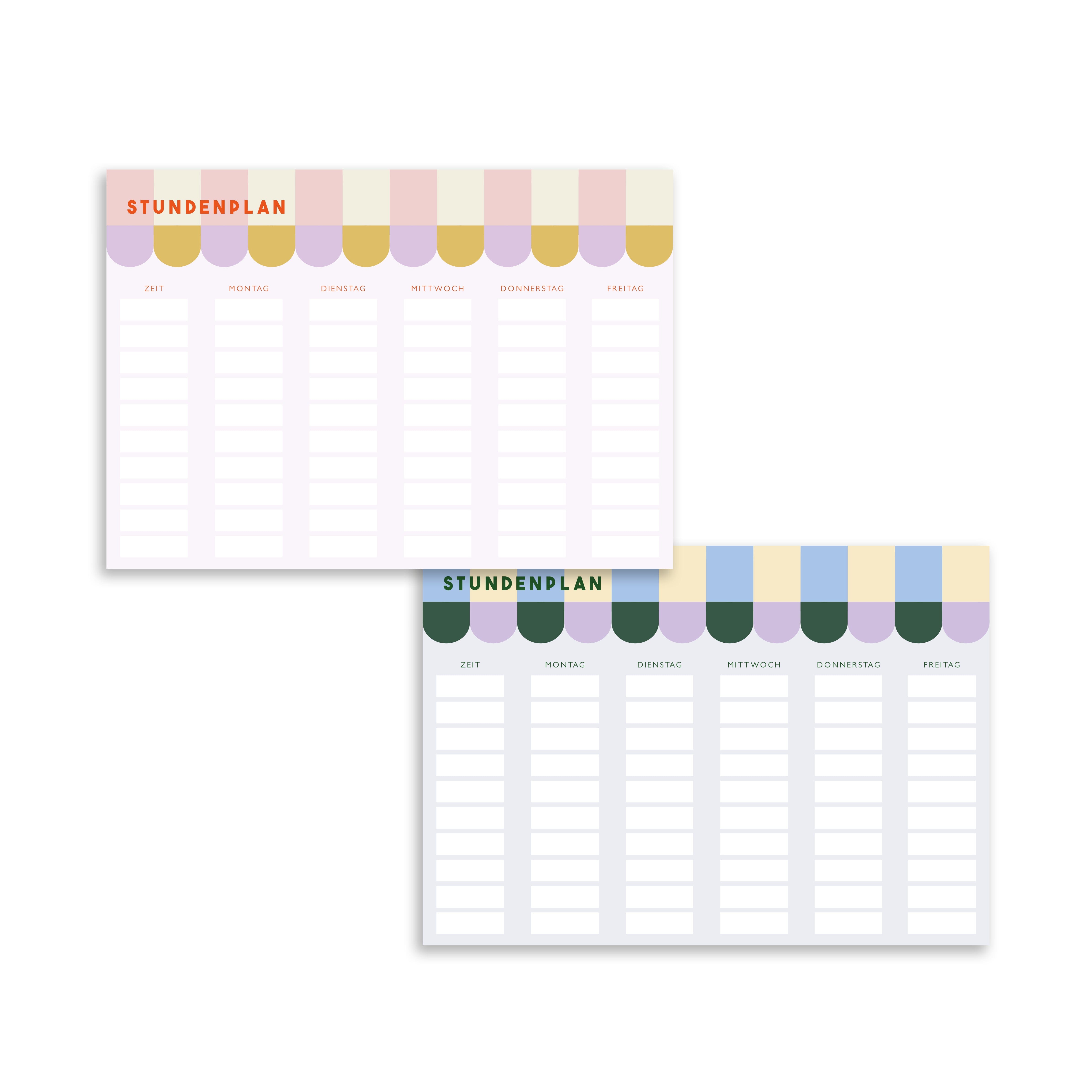 Stundenplan "Stripes" Stundenplan Matsch mit Sahne 