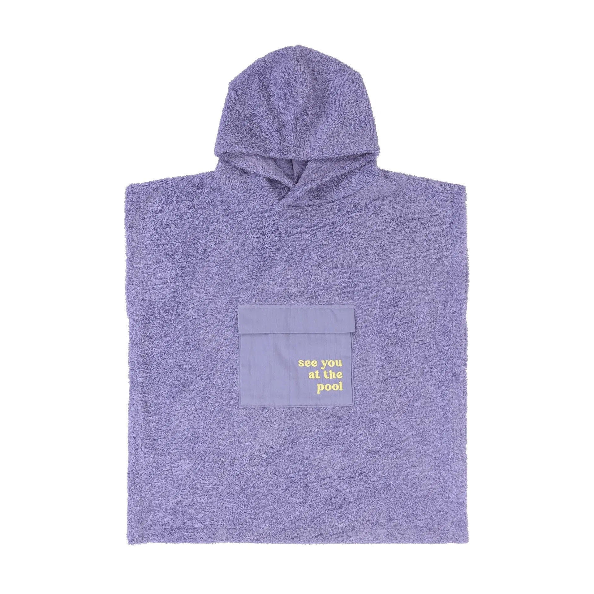 Surfponcho Kinder "Frottee" Lässig Purple 