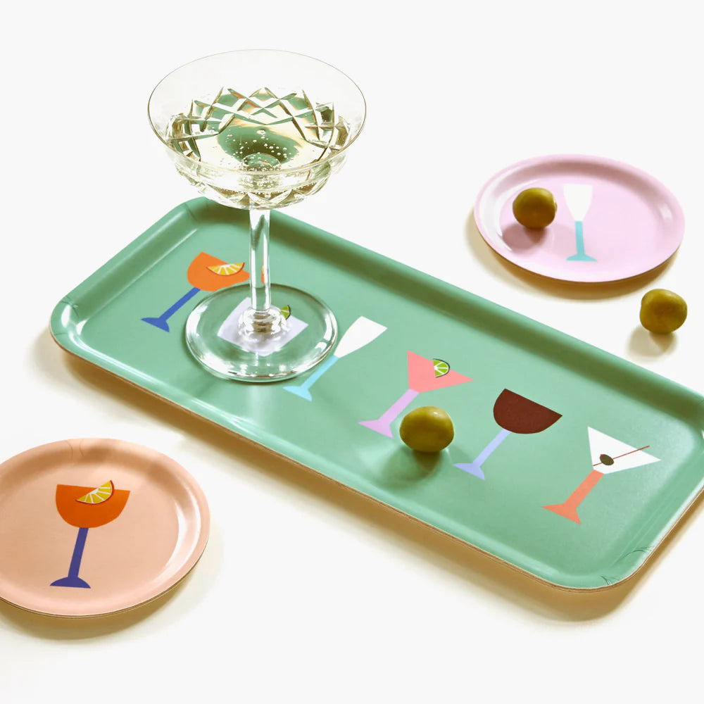 Tablett "Cocktails Rectangular" Tablett BLU KAT 