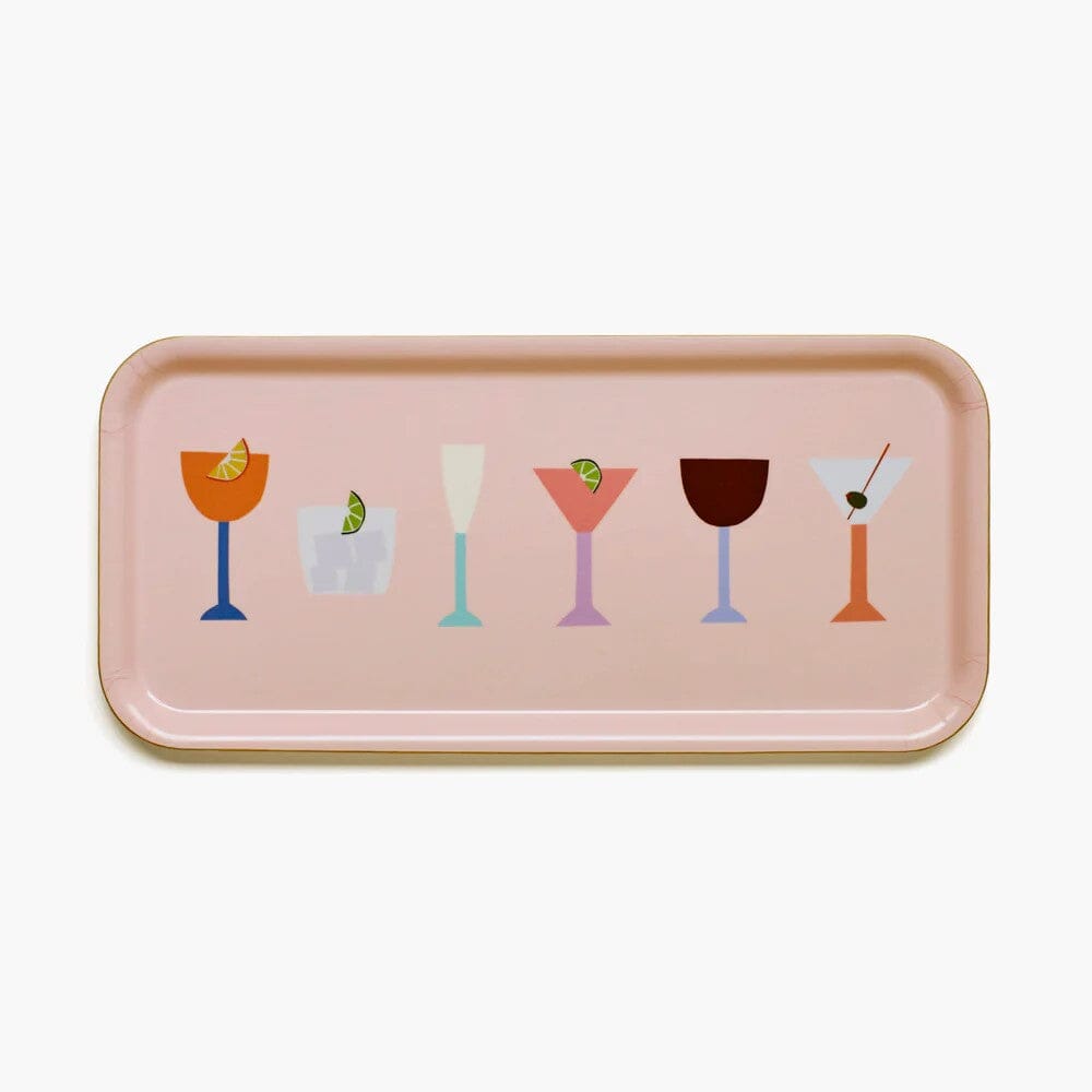 Tablett "Cocktails Rectangular" Tablett BLU KAT Peach 