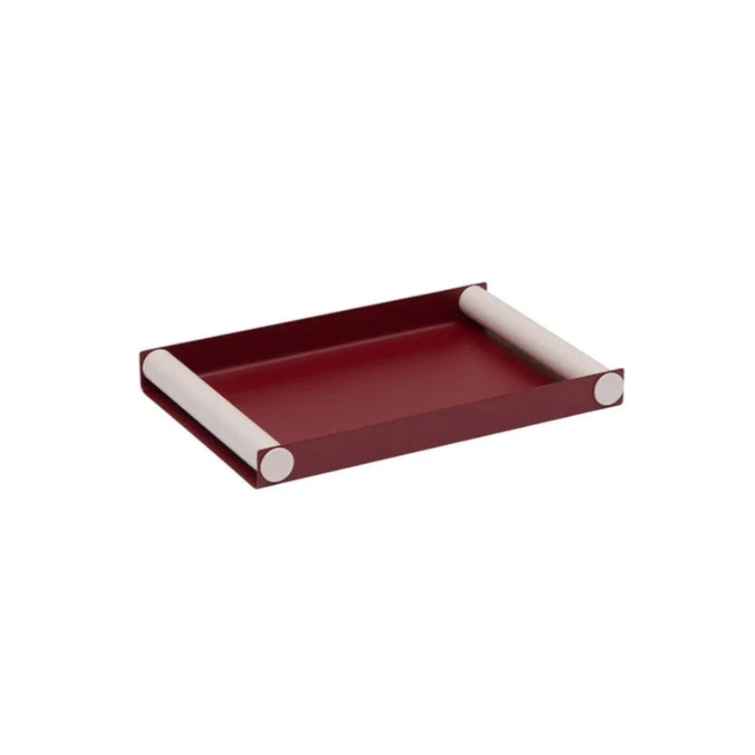 Tablett Medium "Ray" Tablett Design Letters BURGUNDY/BEIGE 