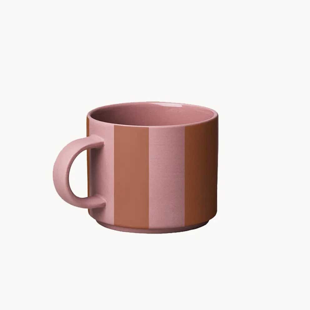 Tasse Good Mood "Streifen" Kaffeebecher chic mic berry 