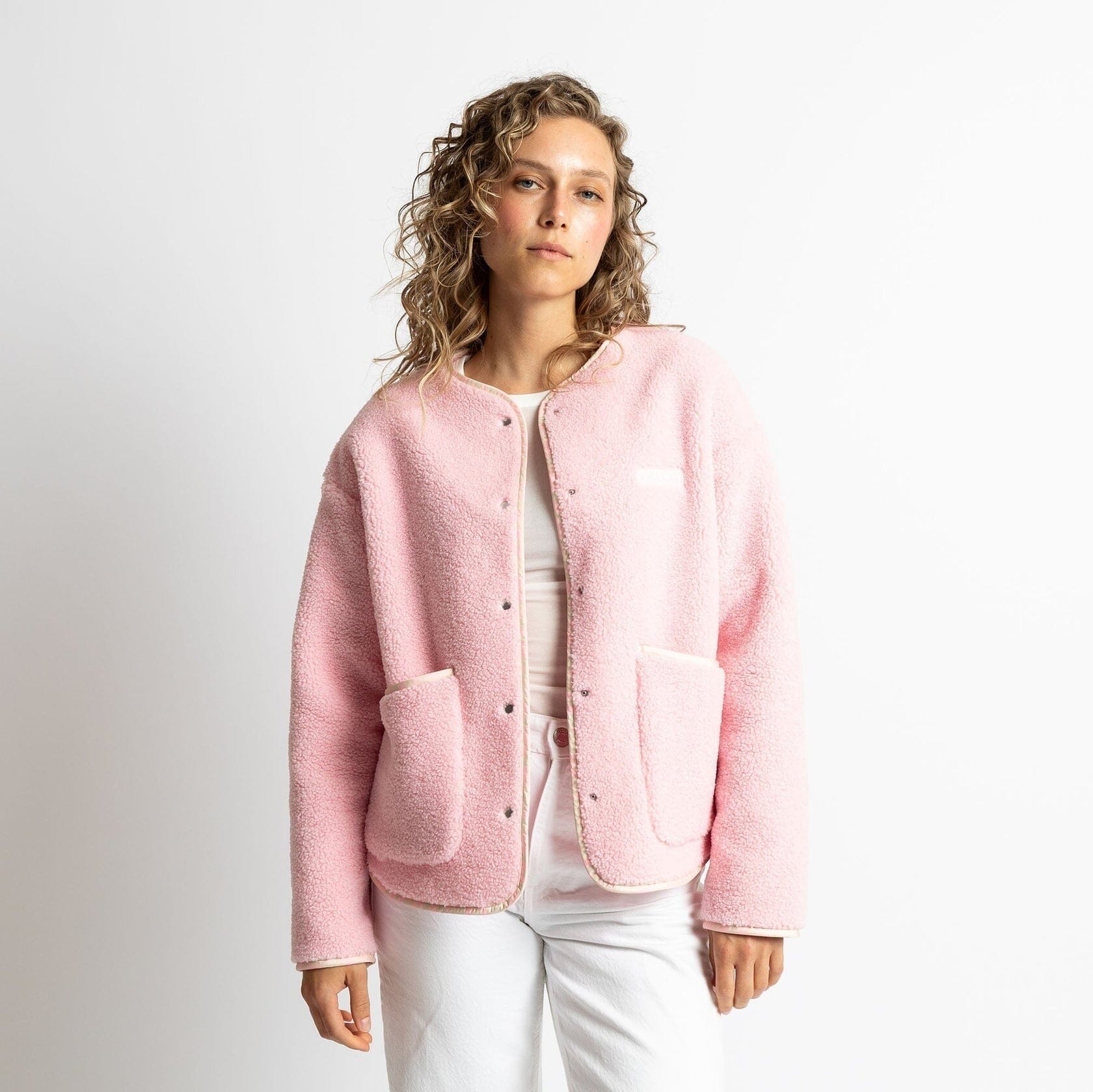 Teddy Fleece Jacke Weste Vivi Mari candy pale pink XS/S 