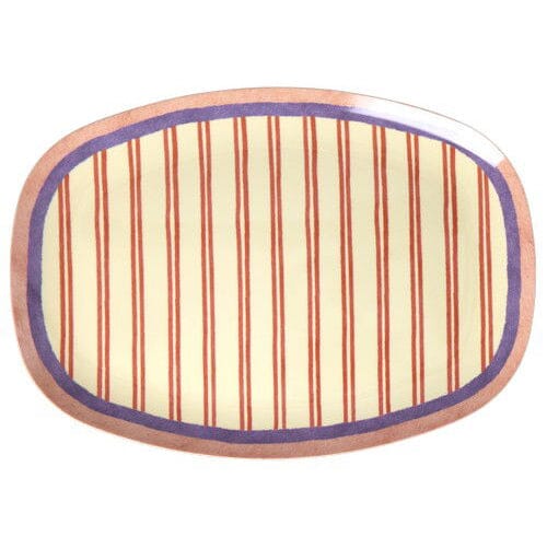 Teller rectangular "Stripey Love Print" Teller Rice by Rice 