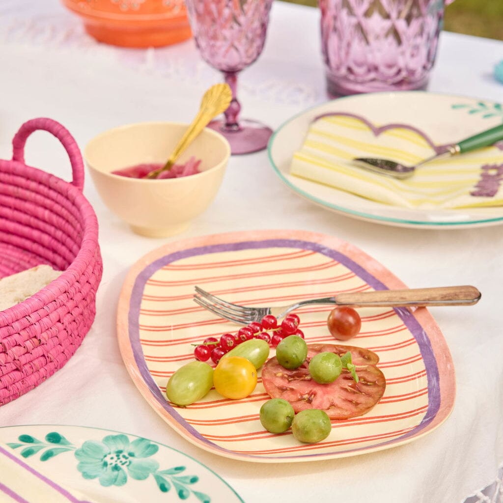 Teller rectangular "Stripey Love Print" Teller Rice by Rice 