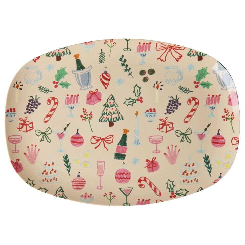 Teller rectangular "X-Mas Galore" Teller Rice by Rice 