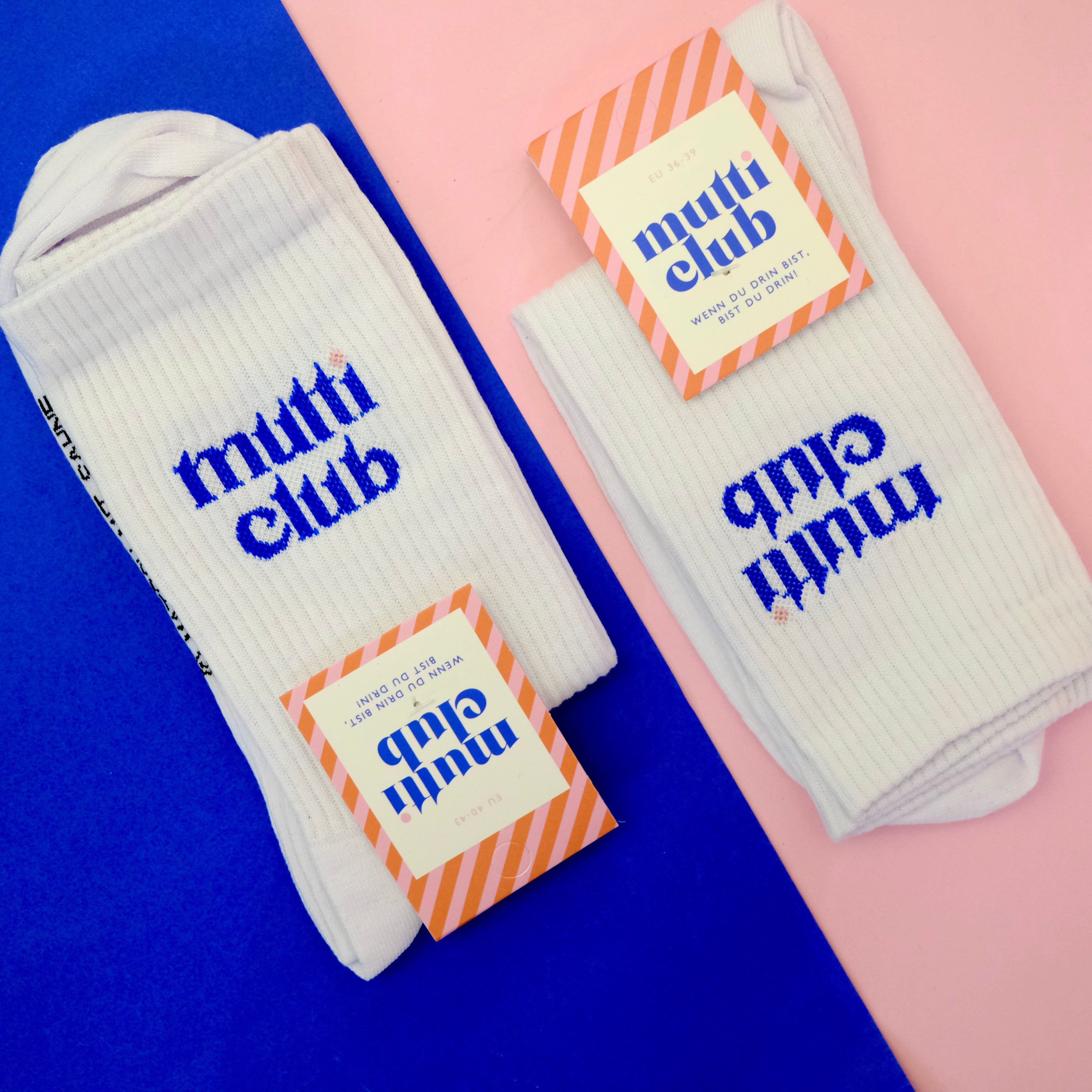 Tennissocken "MUTTICLUB" Socken Matsch mit Sahne 