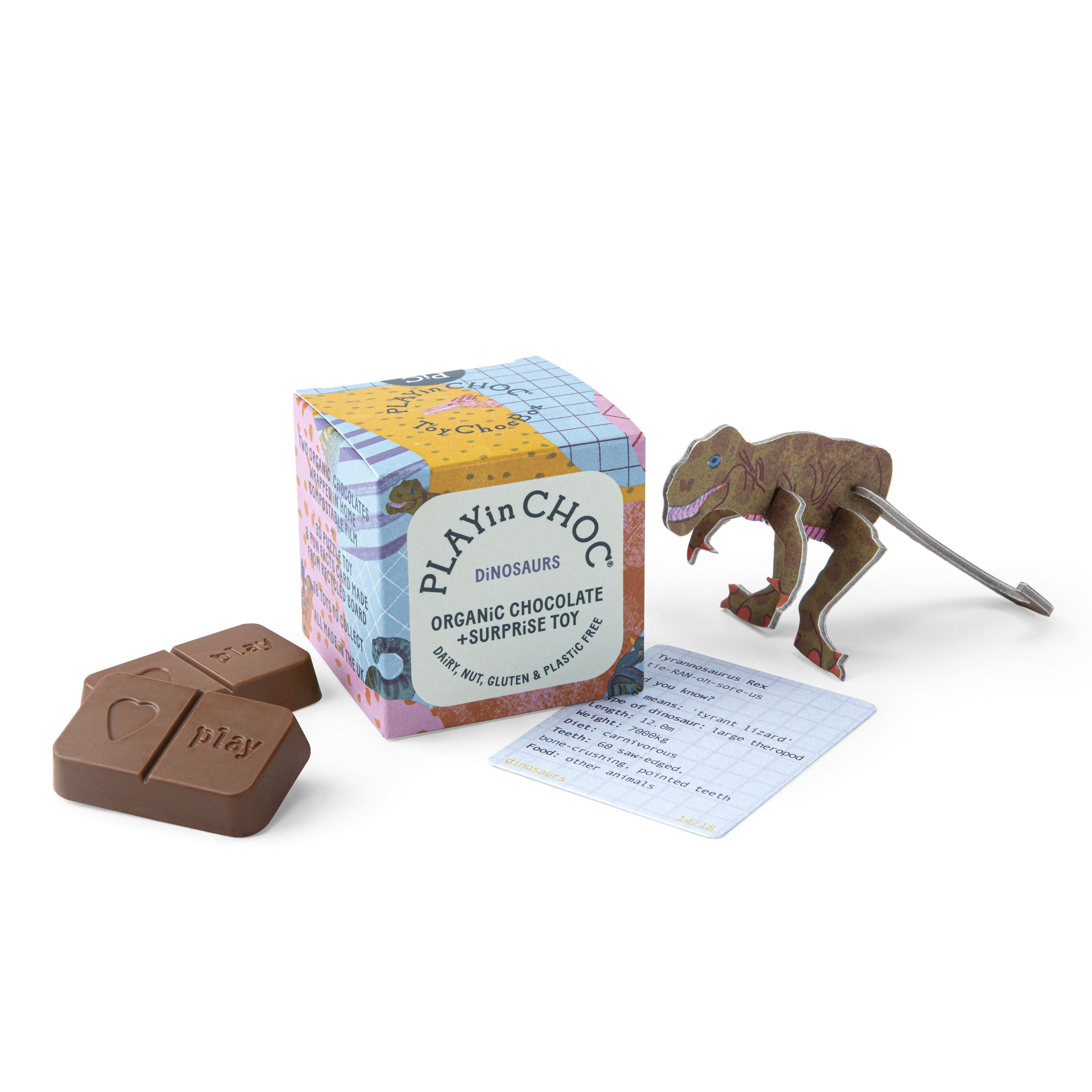 ToyChoc Box "Dinosaurier" Süßigkeit PLAYin CHOC 