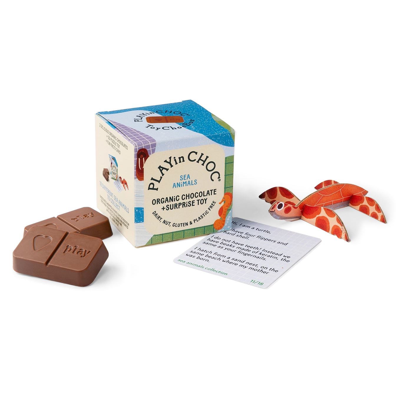 ToyChoc Box "Meerestiere" Süßigkeit PLAYin CHOC 