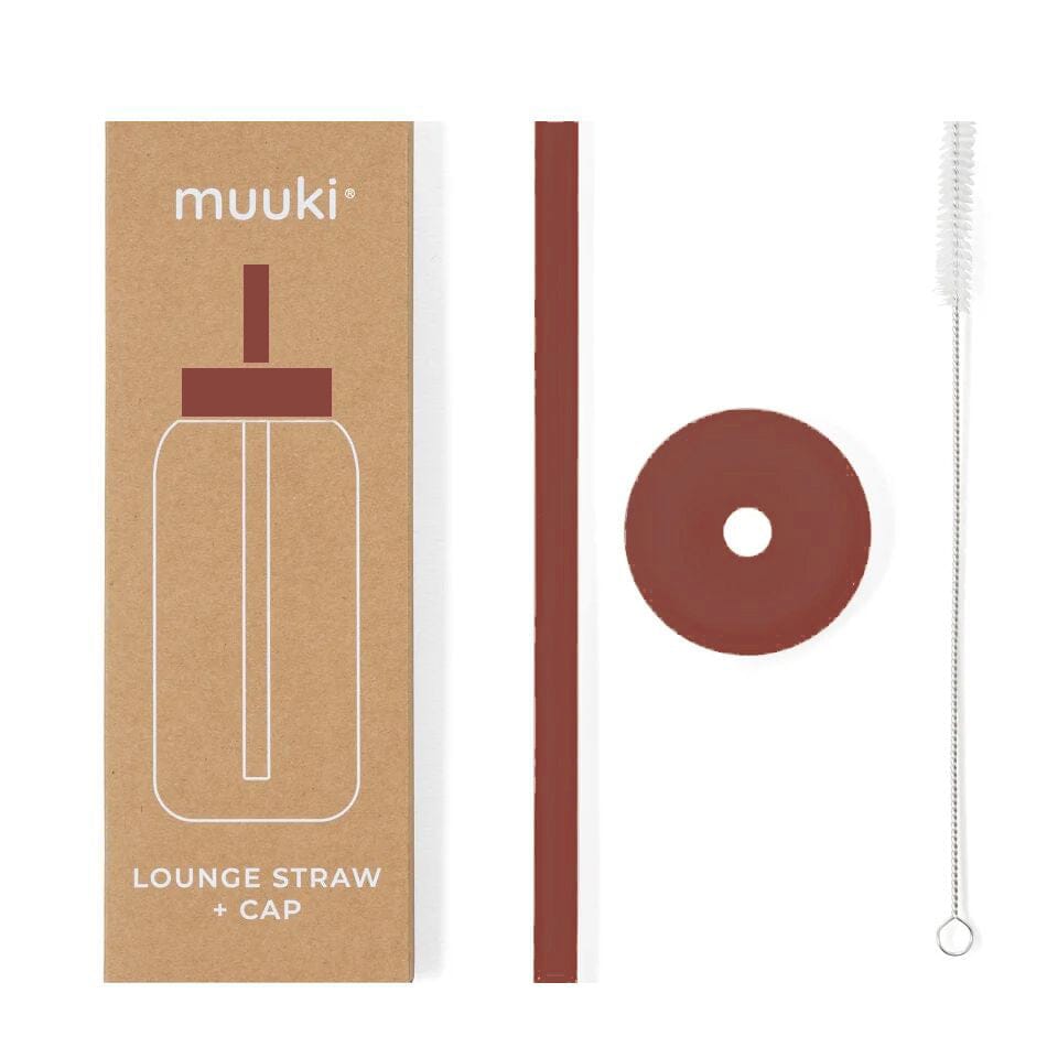 Trinkhalm für Muuki Daily Bottle "Lounge Straw & Cap" Trinkhalm muuki Chocolate Plum 
