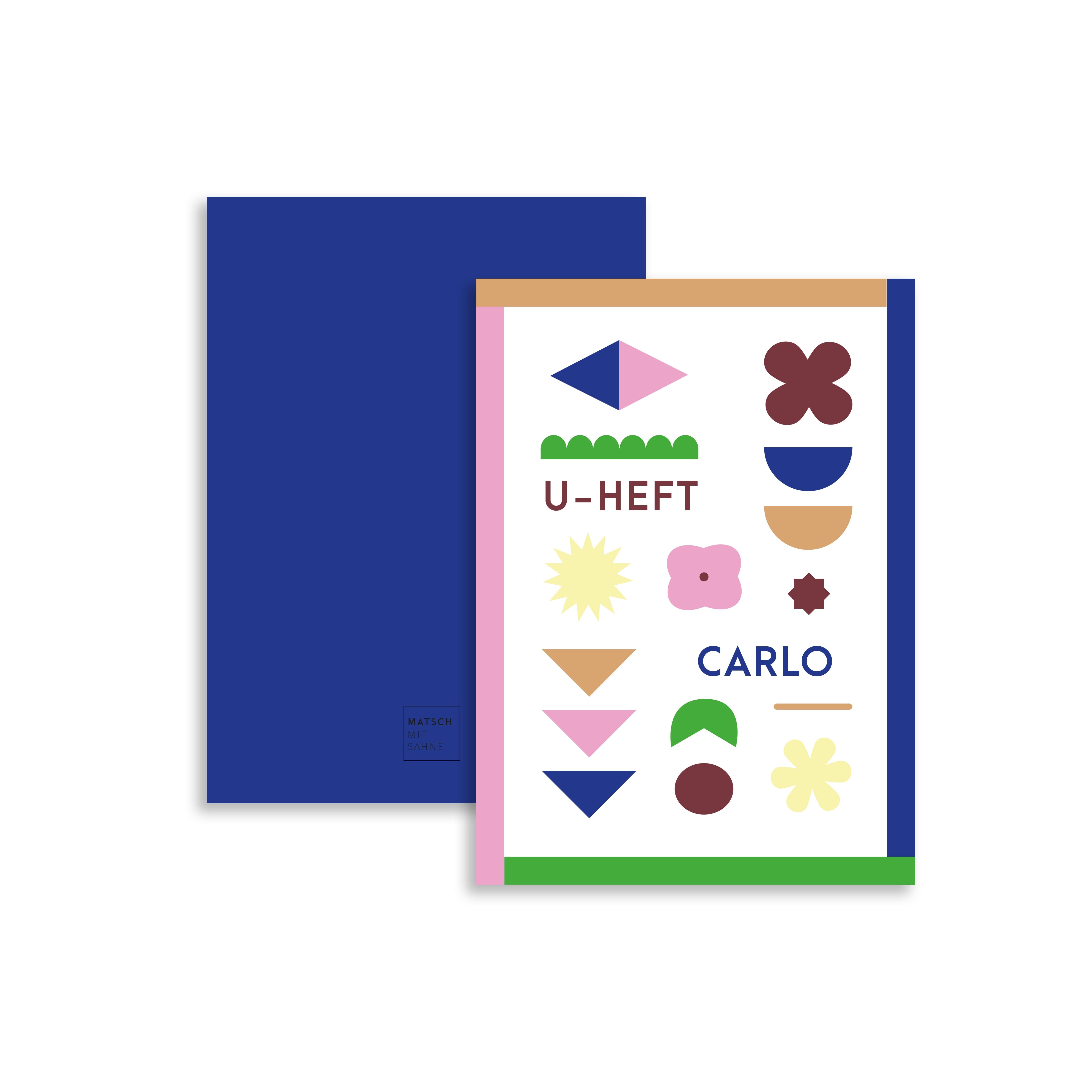 U-Hefthülle (personalisierbar) U-Heft Hülle Matsch mit Sahne Konfetti Lapis 