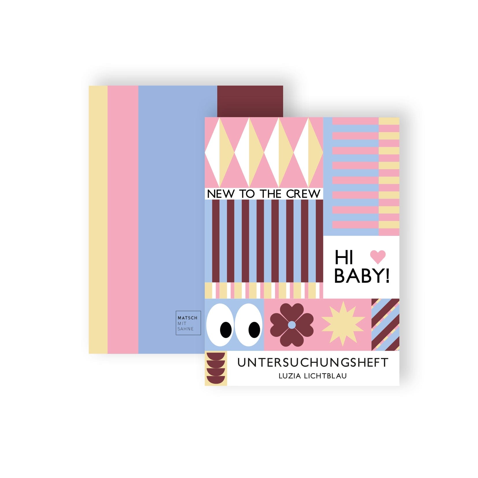 U-Hefthülle (personalisierbar) U-Heft Hülle Matsch mit Sahne New to the Crew Rosa 