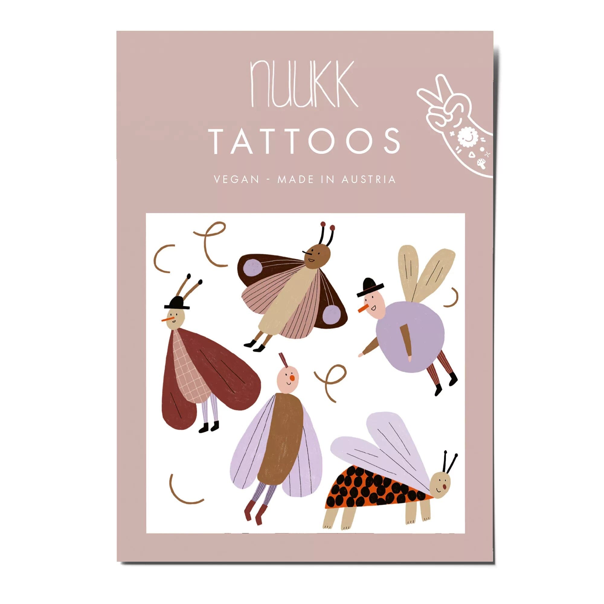 Vegane Bio Tattoos "Flatter-Freunde" Tattoo Nuukk 