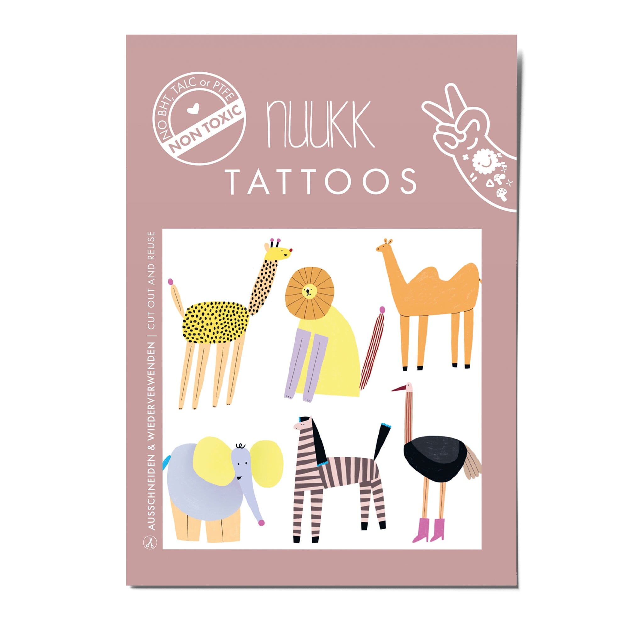 Vegane Bio Tattoos "Safari Tiere" Tattoo Nuukk 