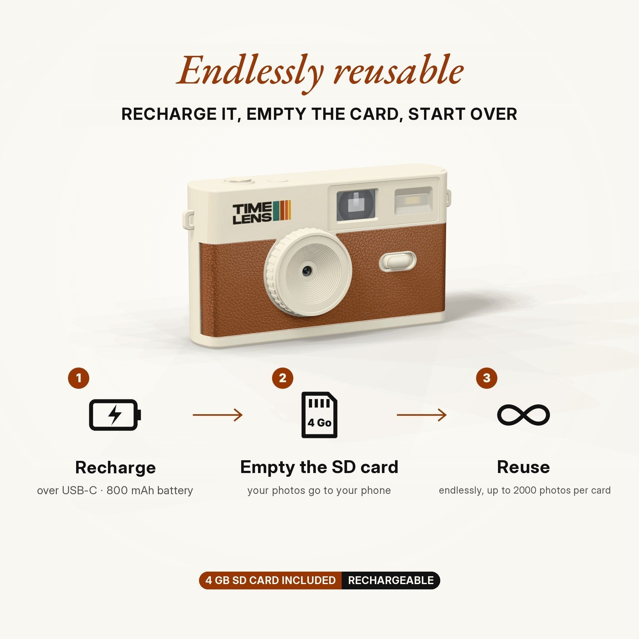 Vintage Camera "Cream Camel" timeLens 
