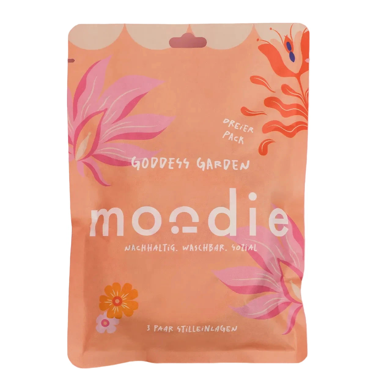 Waschbare Stilleinlagen 3er Pack "GODDESS GARDEN" Stilleinlagen Moodie 