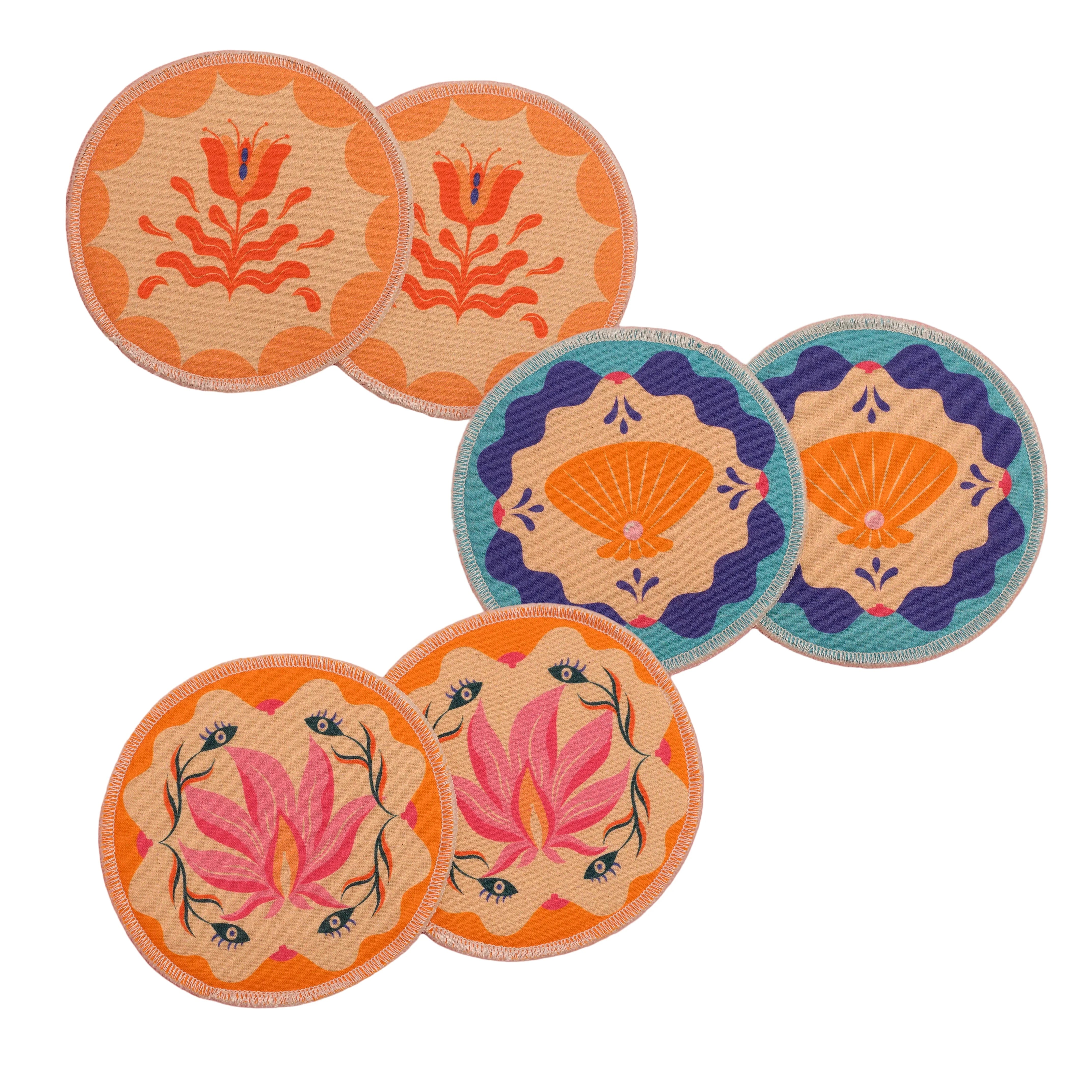 Waschbare Stilleinlagen 3er Pack "GODDESS GARDEN" Stilleinlagen Moodie 