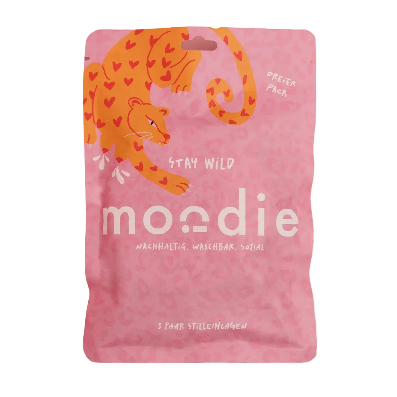 Waschbare Stilleinlagen 3er Pack "STAY WILD" Stilleinlagen Moodie 