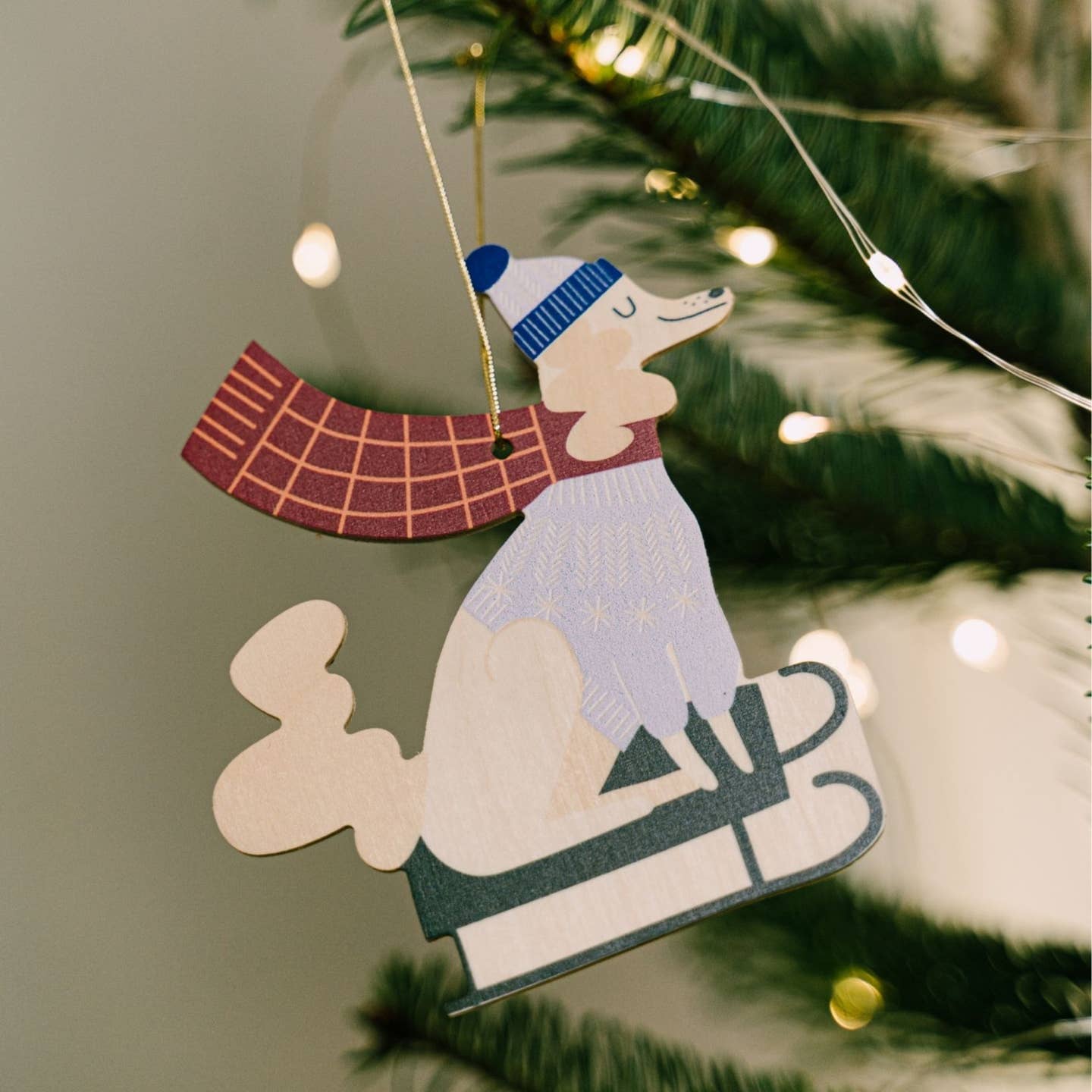 Weihnachtsanhänger "Schlittenhund" Dekoration milin 