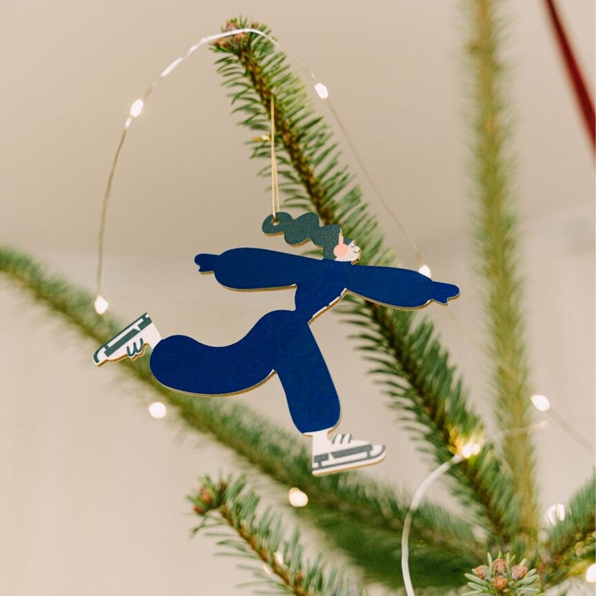 Weihnachtsanhänger "Schlittschuhläuferin" Dekoration milin 