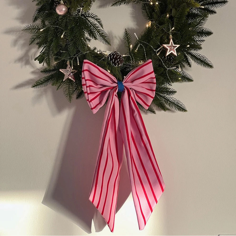 Weihnachtsschmuck Schleife "breite Streifen" Dekoration coopz 