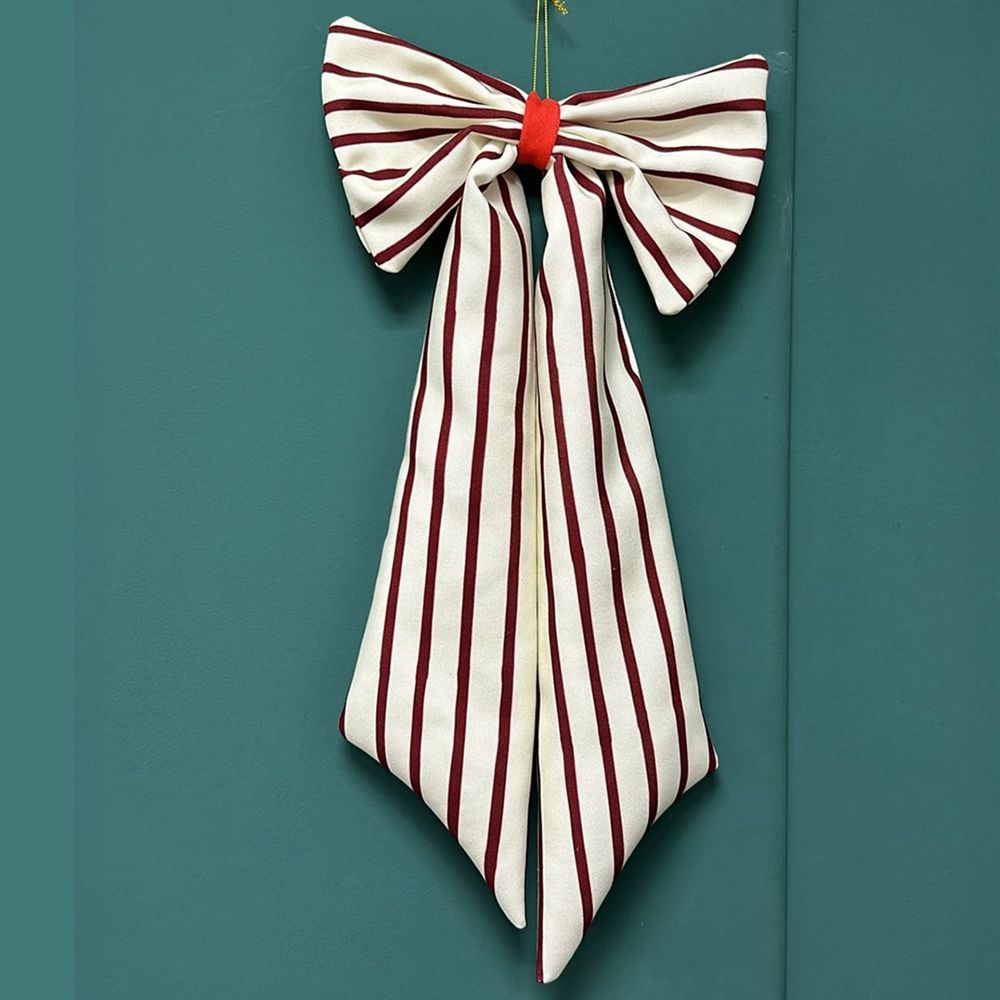 Weihnachtsschmuck Schleife "schmale Streifen" Dekoration coopz 