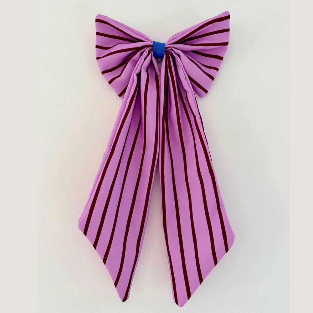 Weihnachtsschmuck Schleife "schmale Streifen" Dekoration coopz lila/bordeaux 