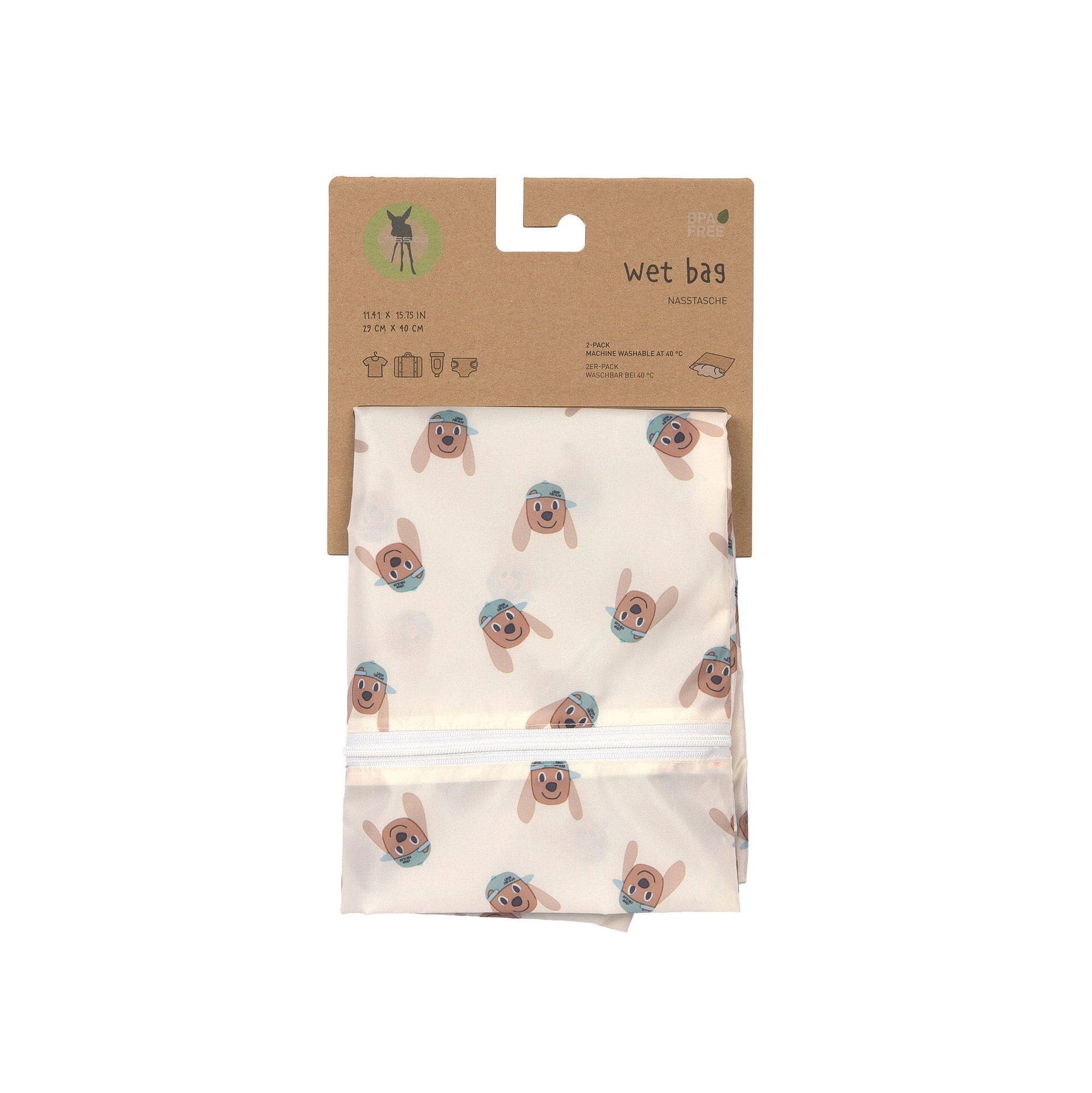 Wet Bag 2er Pack "Tiny Team" Tasche Lässig Hund 