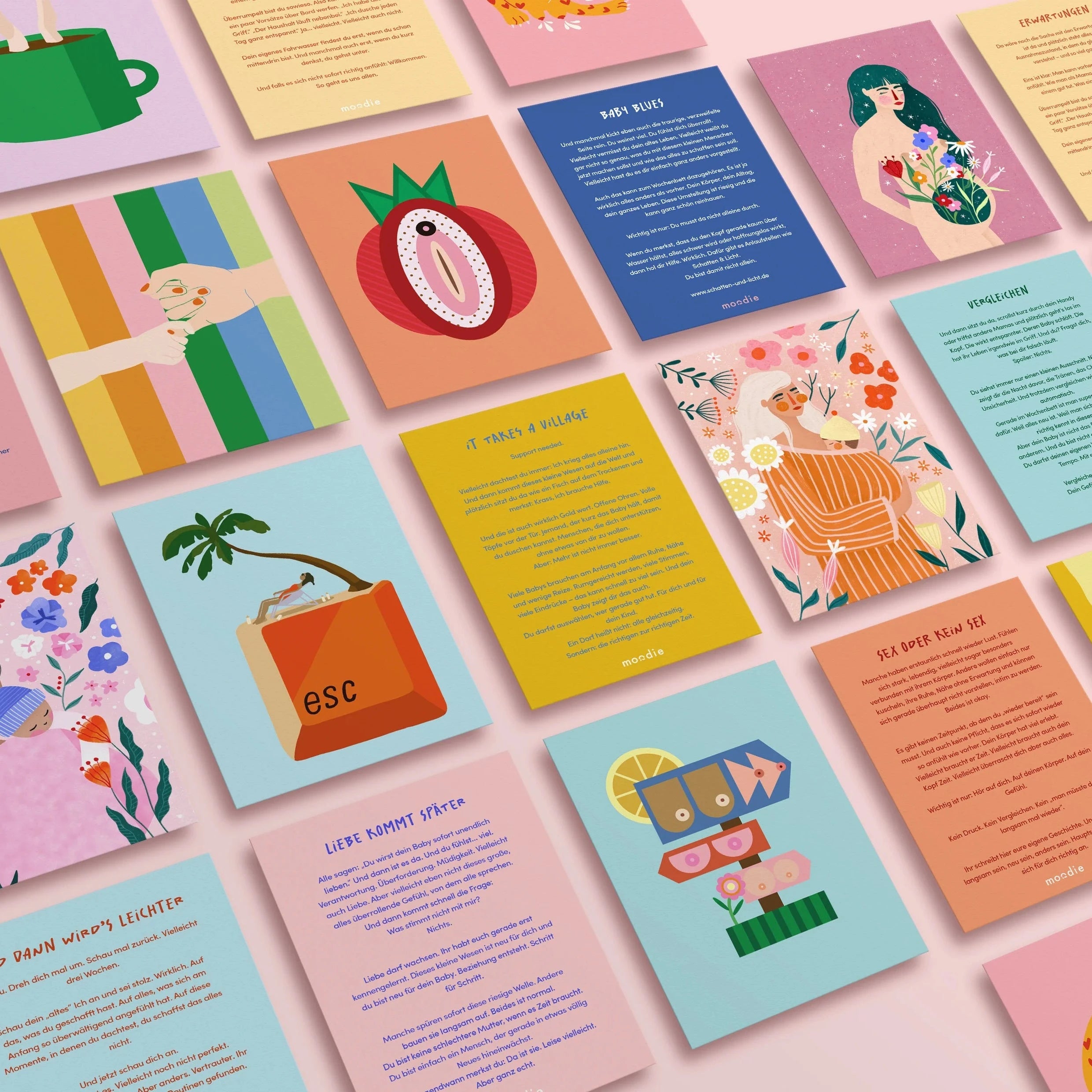Wochenbett Empowerment Cards "Good Mood" Karten Moodie 