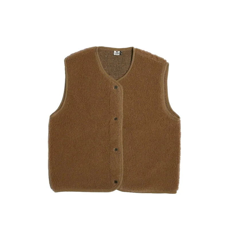 Wollweste für Erwachsene "TYB" Weste Alwero Teddy Brown XS 
